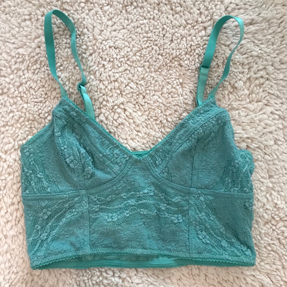 Free People aqua bandeau/bra top ⭐️